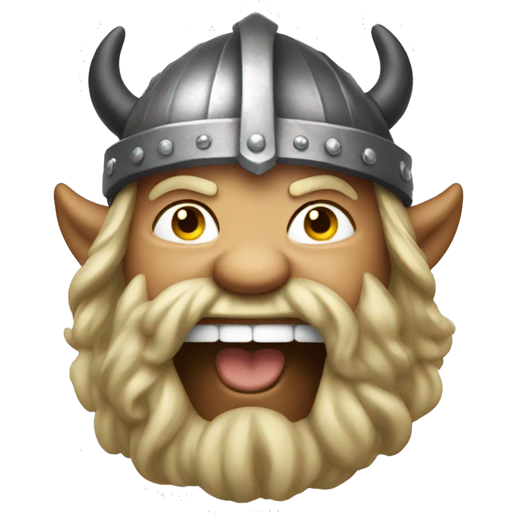 Laughing viking emoji