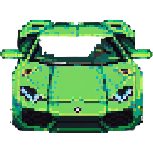 blocky Minecraft Lamborghini supercar emoji