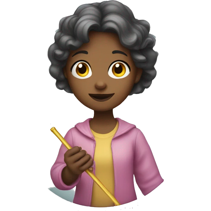 Girl in bubble holding a wand  emoji