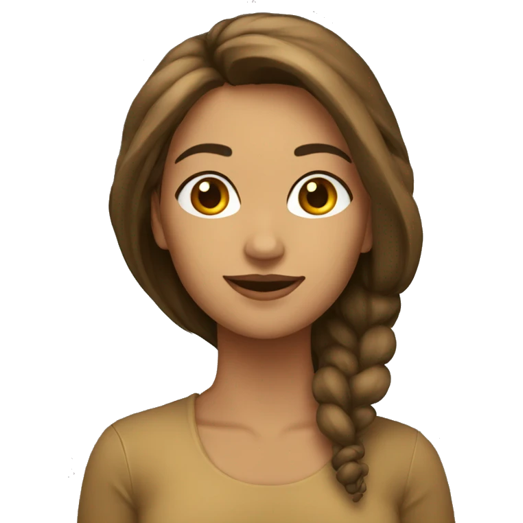 mujer con pelo largo emoji