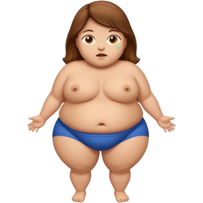 Fat girl farting emoji