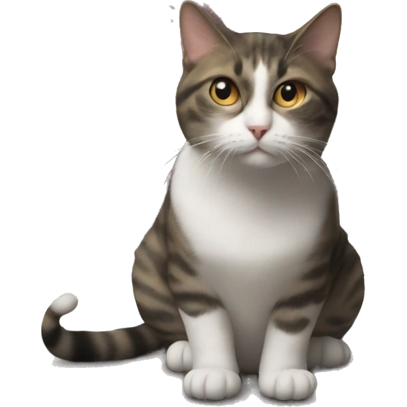 Cats behind a cat which reminds a Catsvill city  emoji