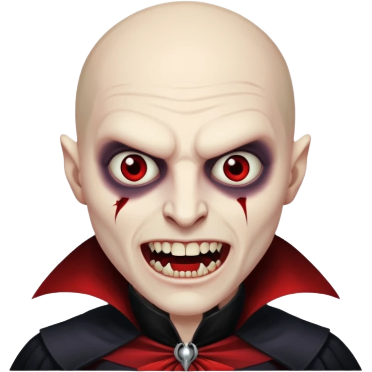 Bald vampire emoji