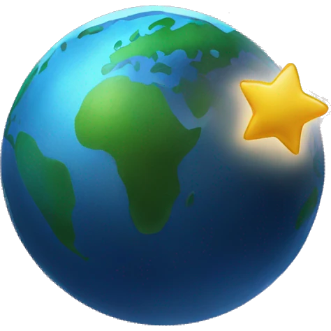 Planeta con estrellas  emoji