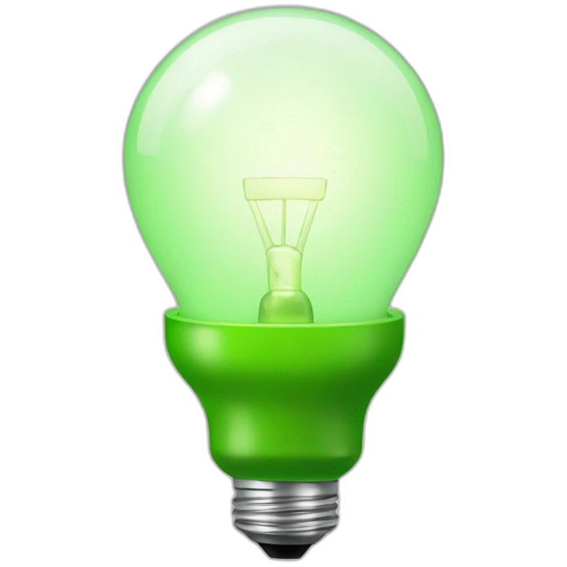 green lightbulb emoji