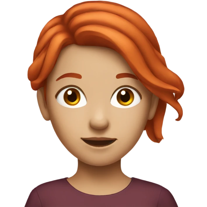 a girl with red hair  emoji