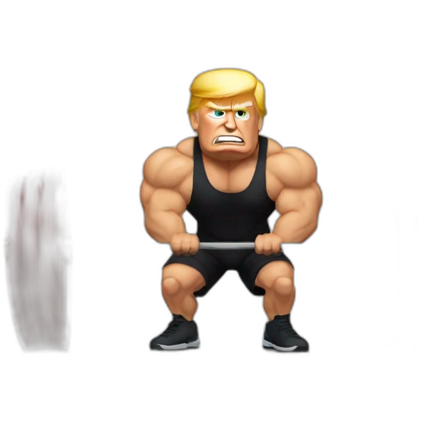 trump deadlifting emoji