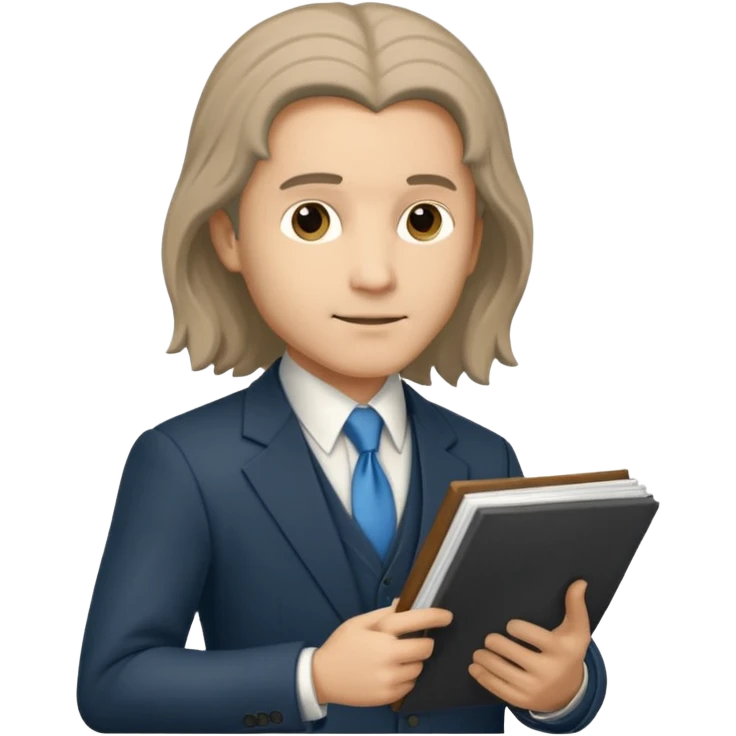 Young leonardo davinci on a stock exchange emoji