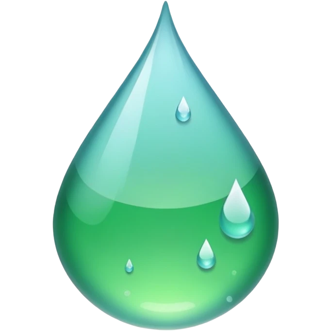 Green drop emoji