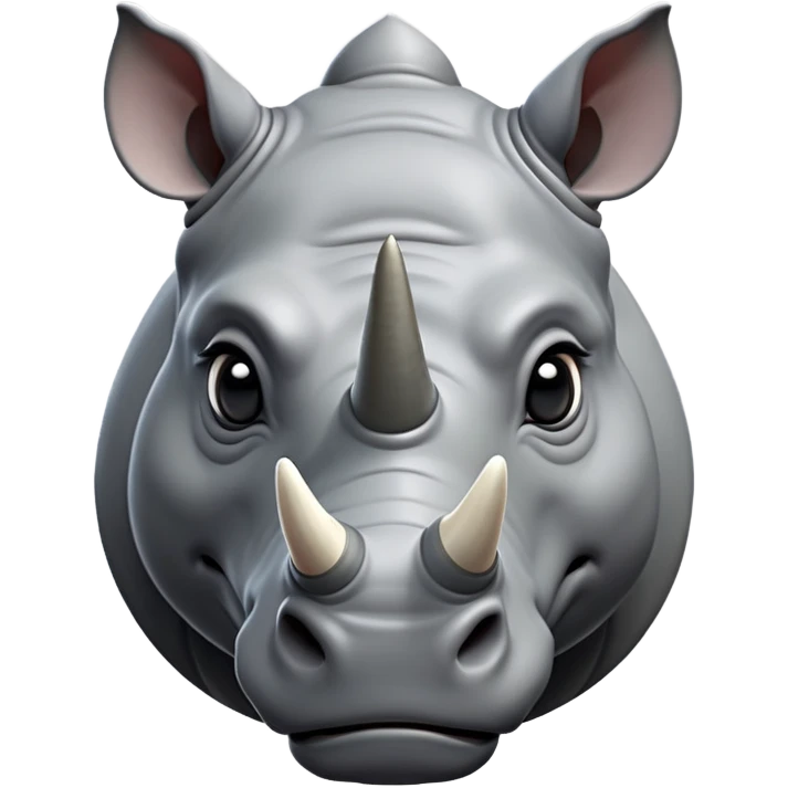 cinematic-noble-rhinoceros-portrait-emoji,-poised,-with-a-massive,-powerful-build-and-a-thick,-hide-of-slate-gray,-deep-set-soulful-piercing-eyes,-simplified-yet-sharp-and-sophisticated-features,-highly-detailed, with large black eyes, szoomed out showing shoulders emoji