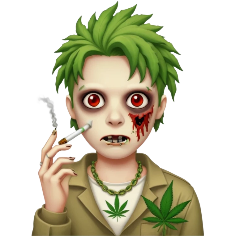 make me zombie high from weeds emoji