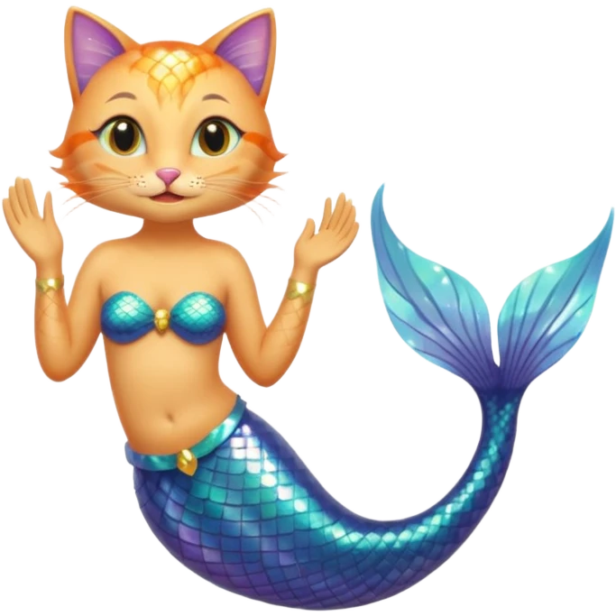 cat mermaid emoji