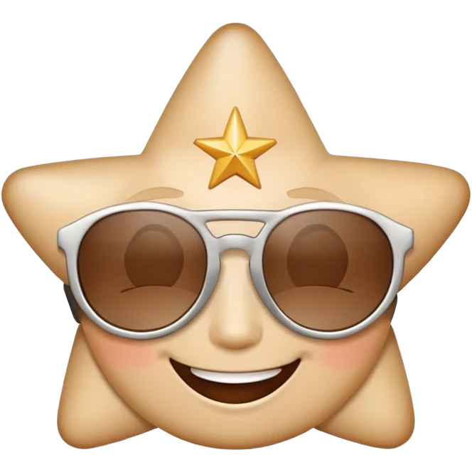 smiling face with star-shaped sunglasses emoji