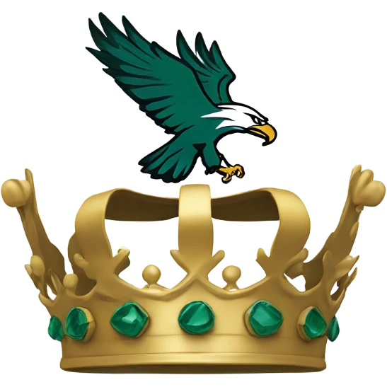 philadelphia eagles with a crown emoji