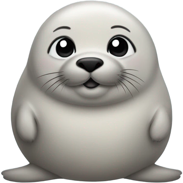 Greige chubby baby seal  emoji