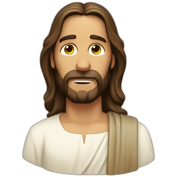 jesus christ saying no emoji
