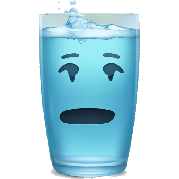 Cold water in a glas emoji