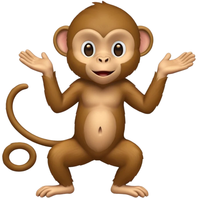 monkey being silly whole body emoji