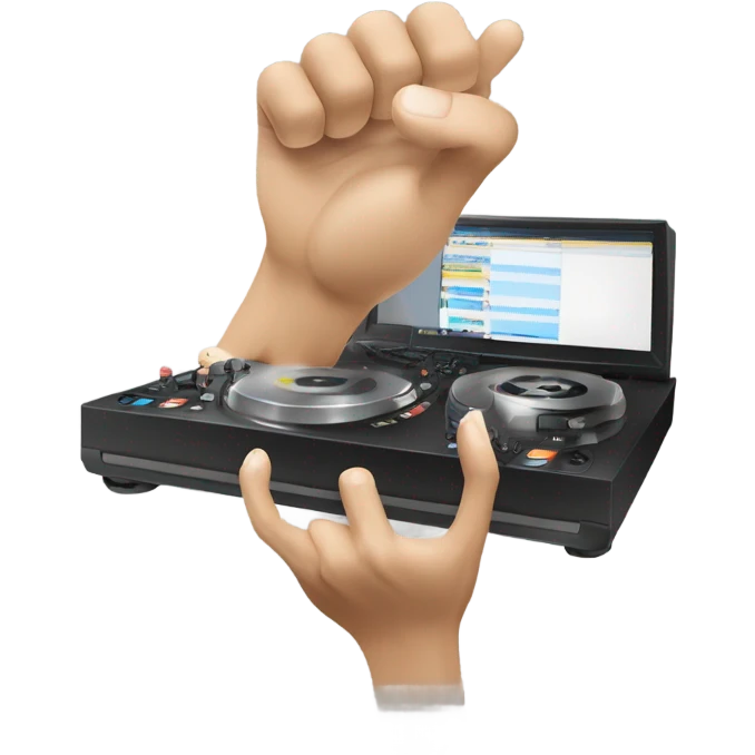 un dj suona su una barca emoji