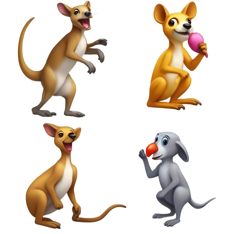 4 crazy animals emoji