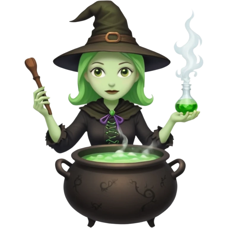 green witch cooking potion emoji