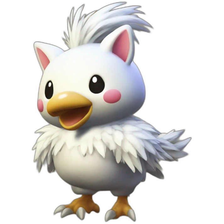 Moogle on chocobo ff9 emoji