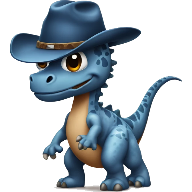dino with cow boy hat emoji