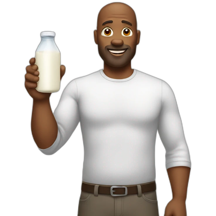 Dad with milk emoji