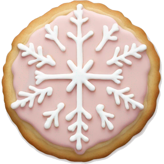 Elegant and classy pale blush pink christmas cookie emoji