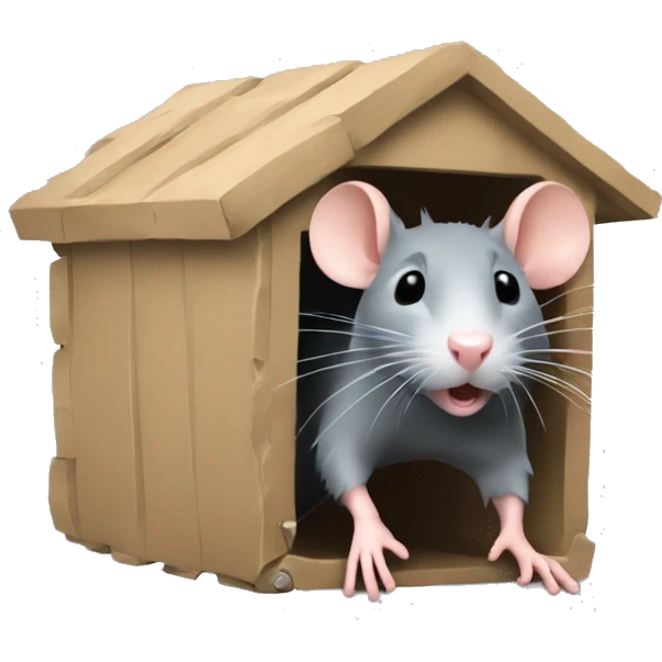 A rat running into a trap  emoji