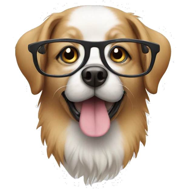 Dog with glasses emoji