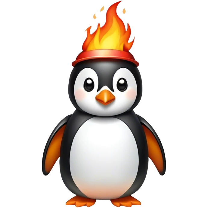 ,پنگوئن با اتیش emoji