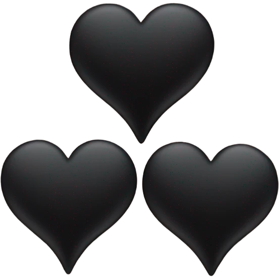 three black hearts emoji