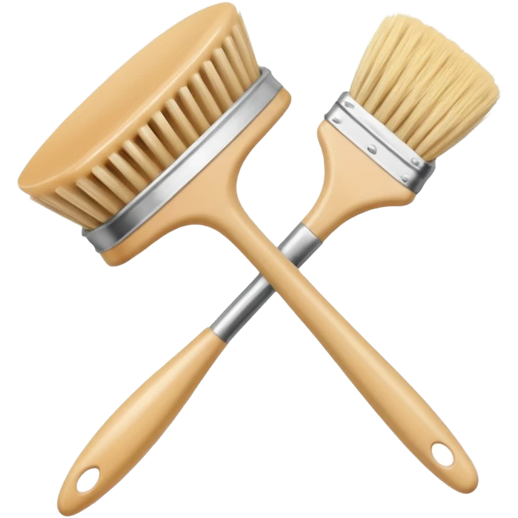 Beige fully plastic pastry brush  emoji