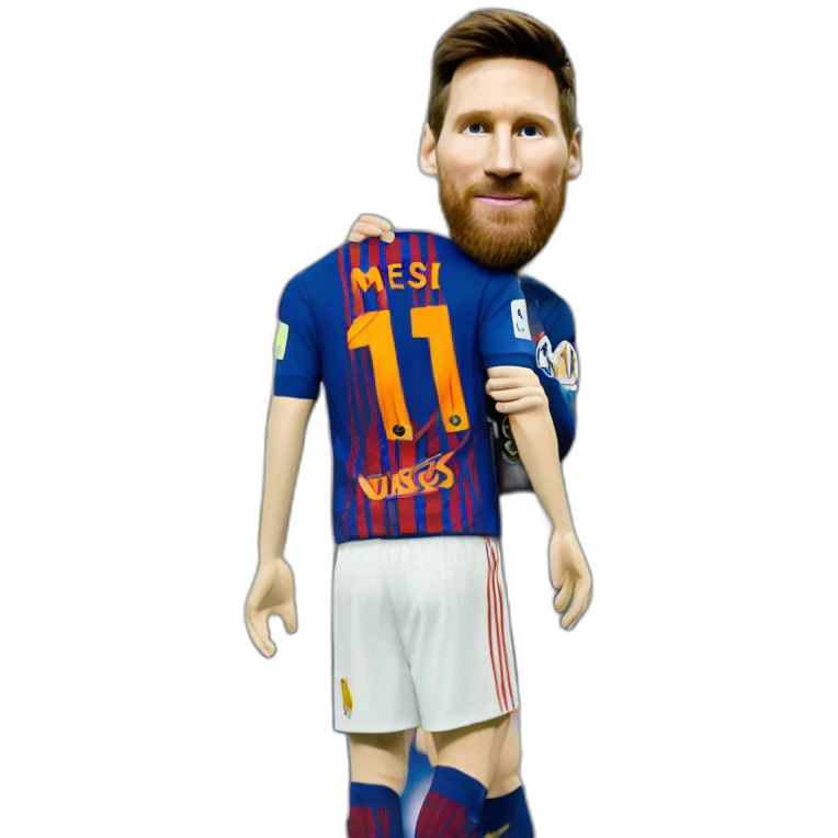 Messi hold his shirt at the Santiago bernabeu emoji