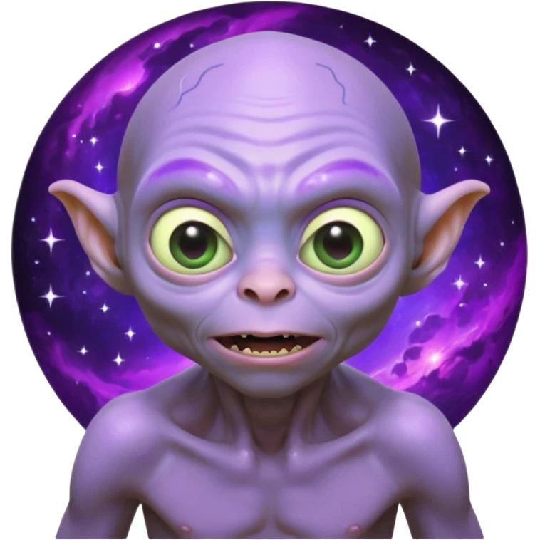 Neon gollum.in space emoji
