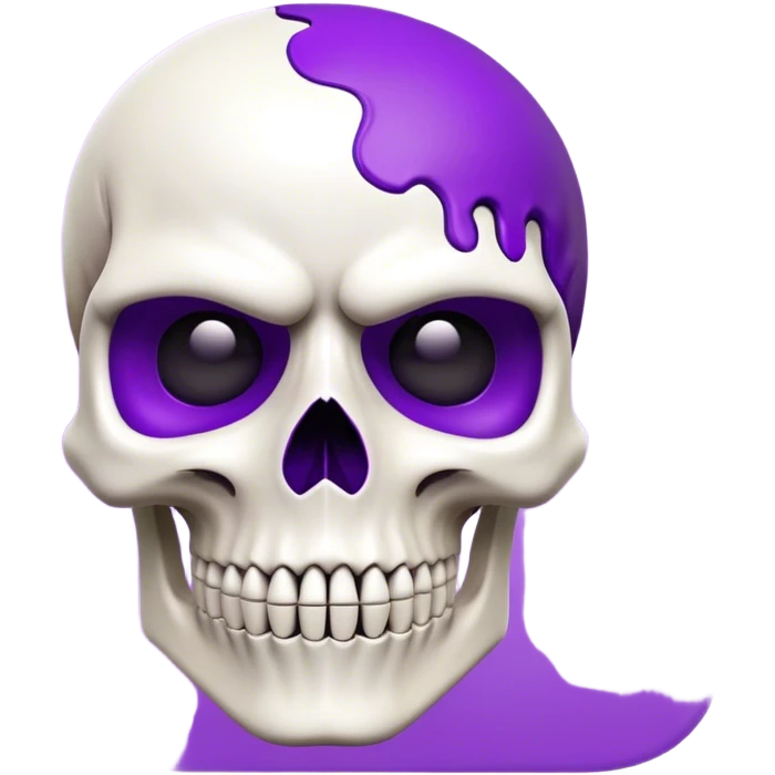 Create a skull trooper in purple behind a ´´GG´´ in 3D emoji