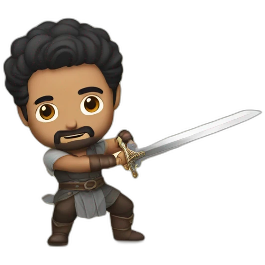 Jr NTR with sword emoji