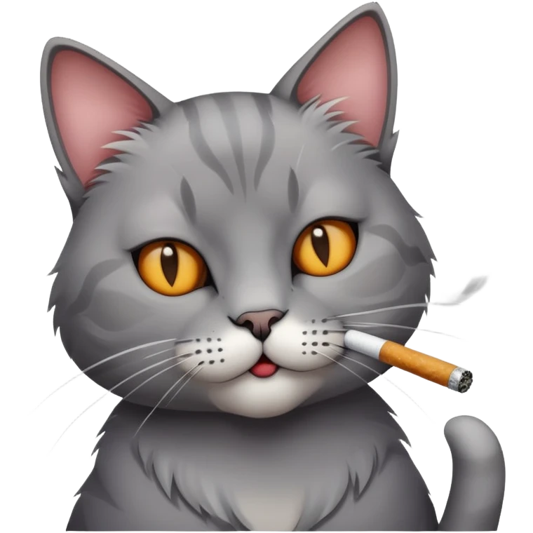 Cat smoking emoji