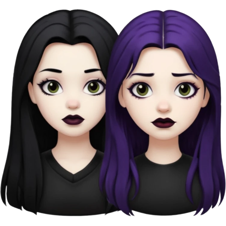 goth girl  diffrent styles emoji