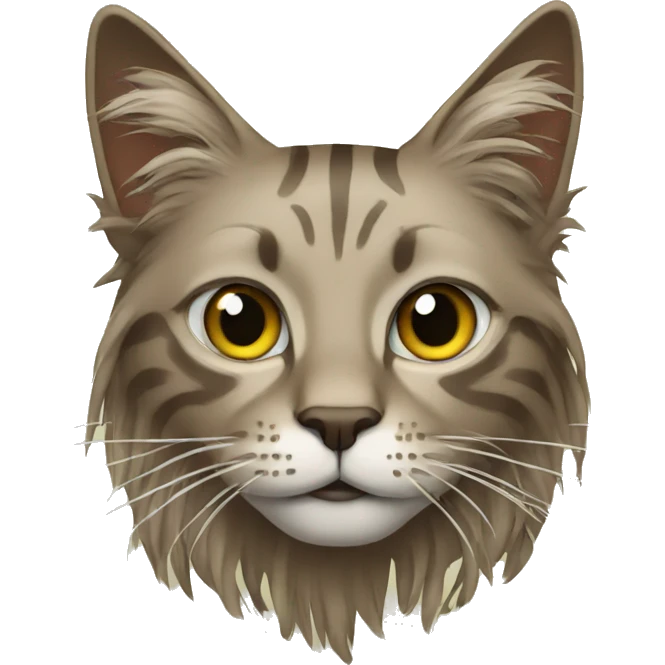 A cat with dreadlocks emoji