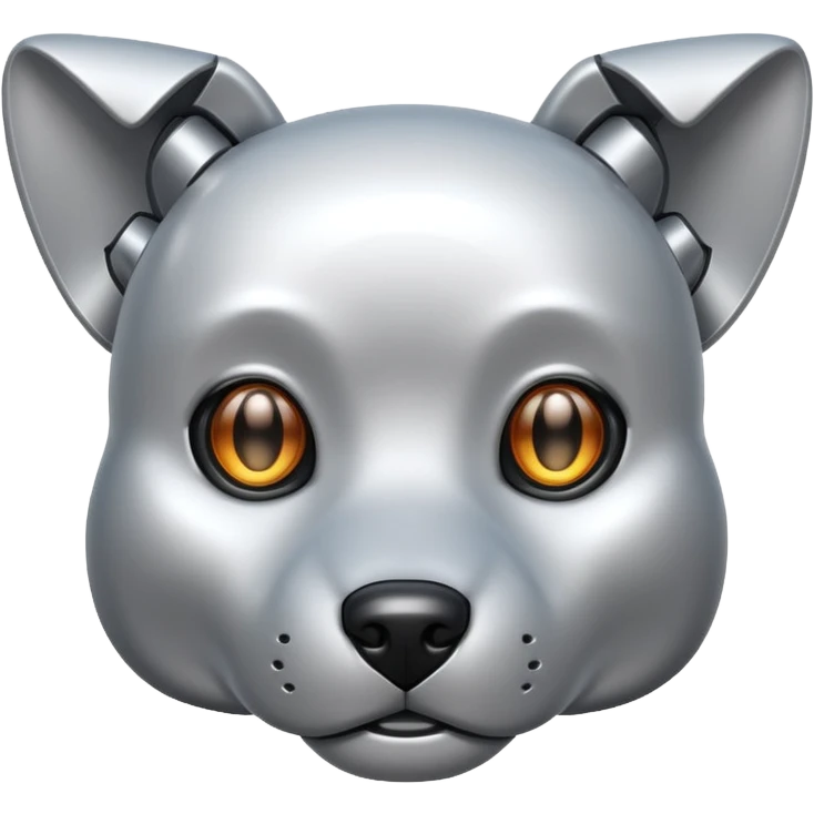 metallic dog emoji