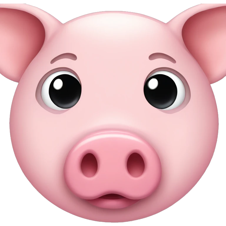 There is a pig's nose on the pink heart emoji