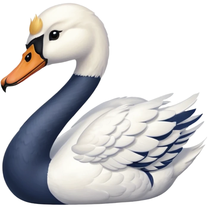 The white swan and the sailor emoji