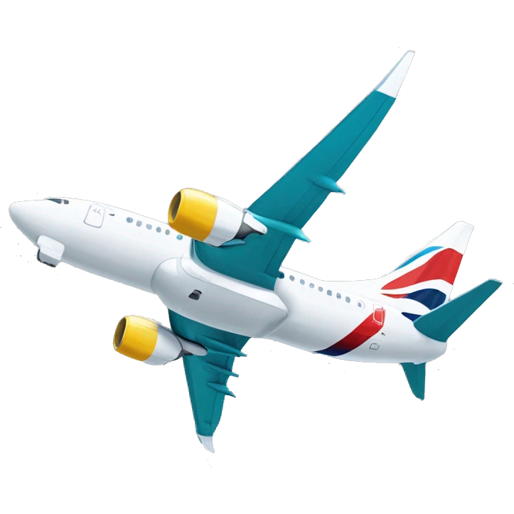 Boing 737-9max flight from London to Paris  emoji