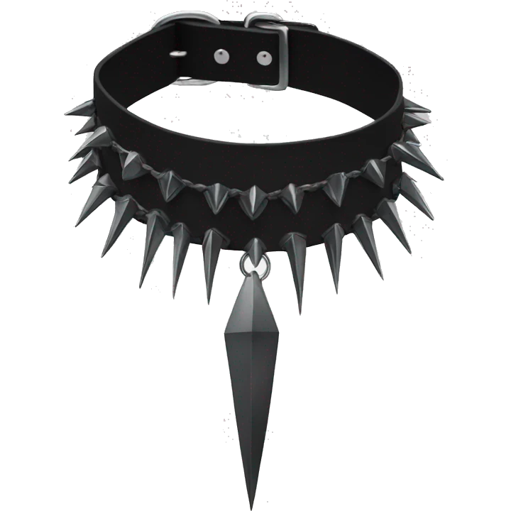 black spiked collar choker emoji