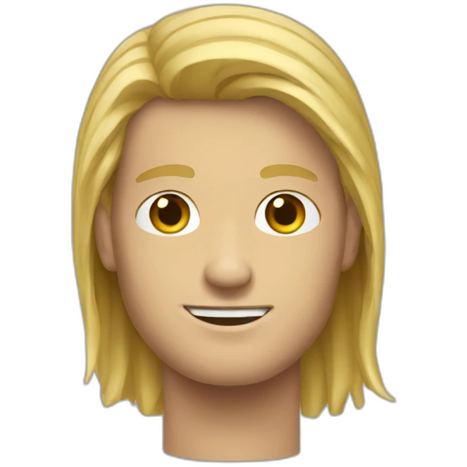 Surfer guy mi long blond hair emoji