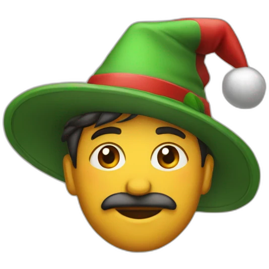campesino con gorro de navidad emoji