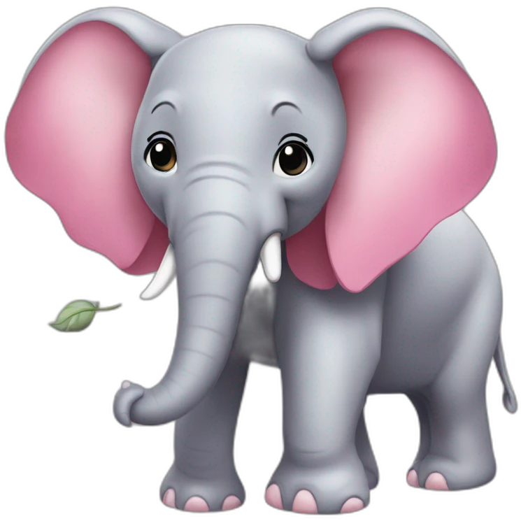 éléphant rose emoji