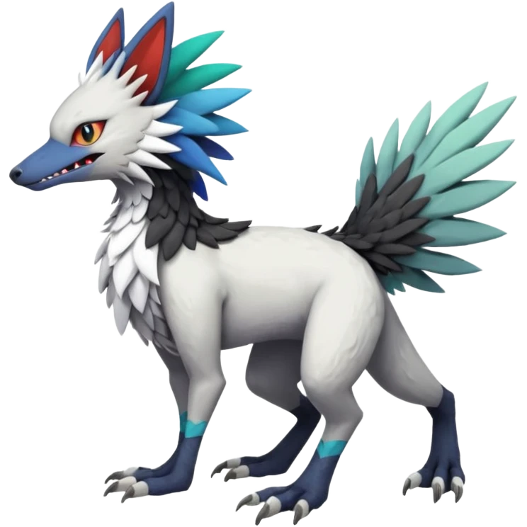Sergal-Trico-Silvally-Fakémon-creature-fusion (full body) emoji